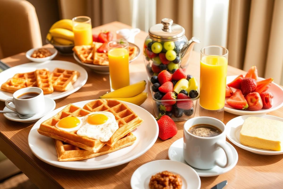 Hot breakfast buffet